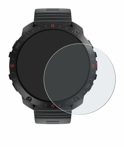 Immagine del dispositivo Polar Grit X2 Pro con un'ampia varietà di protezioni per lo schermo.