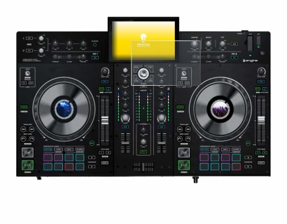 Immagine del dispositivo Denon DJ Prime 2 con un'ampia varietà di protezioni per lo schermo.