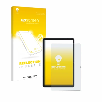 Parte frontale di una confezione del prodotto con il logo del marchio upscreen. Accanto è raffigurato il dispositivo Blackview