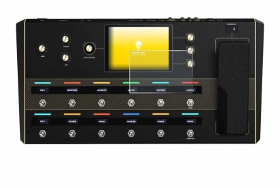 Immagine del dispositivo Headrush Prime con un'ampia varietà di protezioni per lo schermo.