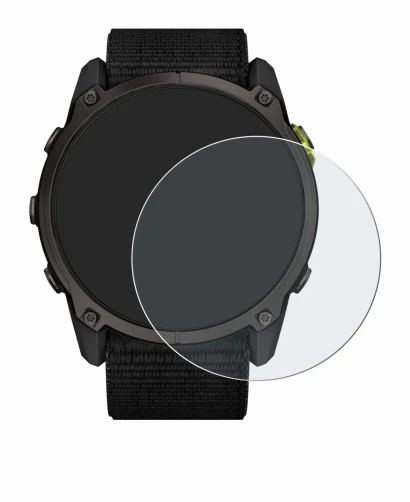 Immagine del dispositivo Garmin Enduro 3 con un'ampia varietà di protezioni per lo schermo.
