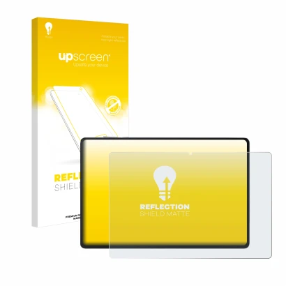 Parte frontale di una confezione del prodotto con il logo del marchio upscreen. Accanto è raffigurato il dispositivo Honor Pad