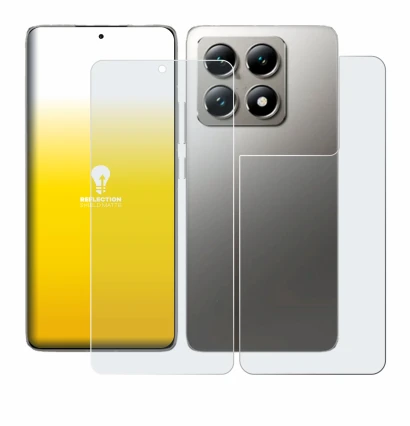 Immagine del dispositivo Xiaomi 14T Pro (Fronte+Retro) con un'ampia varietà di protezioni per lo schermo.