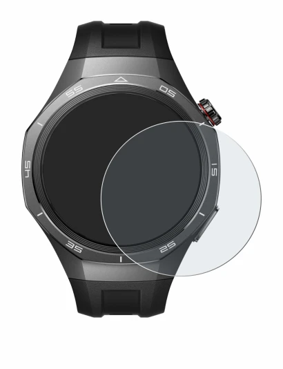 Immagine del dispositivo Huawei Watch GT 5 Pro (46 mm) con un'ampia varietà di protezioni per lo schermo.