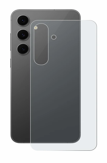Immagine del dispositivo Samsung Galaxy S24 FE (Posteriore) con un'ampia varietà di protezioni per lo schermo.