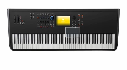 Immagine del dispositivo Yamaha MODX8+ con un'ampia varietà di protezioni per lo schermo.