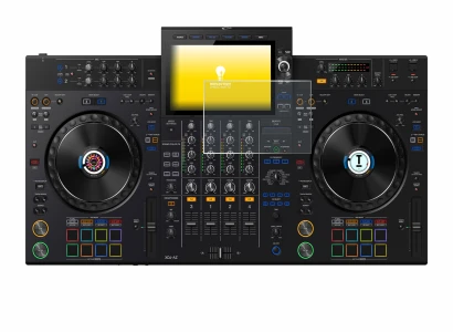 Immagine del dispositivo AlphaTheta XDJ-AZ con un'ampia varietà di protezioni per lo schermo.