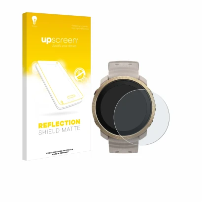 Parte frontale di una confezione del prodotto con il logo del marchio upscreen. Accanto è raffigurato il dispositivo Polar Van