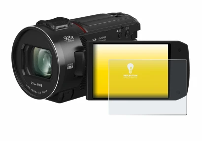 Immagine del dispositivo Panasonic HC-VX3 con un'ampia varietà di protezioni per lo schermo.