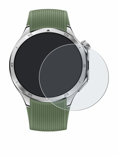 Immagine del dispositivo OnePlus Watch 3 con un'ampia varietà di protezioni per lo schermo.