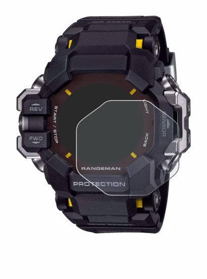 Immagine del dispositivo Casio G-Shock GPR-H 1000 con un'ampia varietà di protezioni per lo schermo.