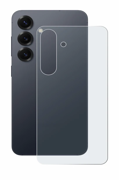 Immagine del dispositivo Samsung Galaxy S25 (Posteriore) con un'ampia varietà di protezioni per lo schermo.