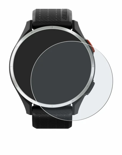 Immagine del dispositivo Garmin Approach S44 con un'ampia varietà di protezioni per lo schermo.