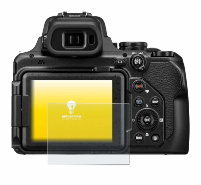 Immagine del dispositivo Nikon Coolpix P1100 con un'ampia varietà di protezioni per lo schermo.