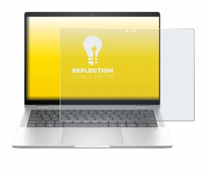 Immagine del dispositivo HP EliteBook X Flip G1i 14" con un'ampia varietà di protezioni per lo schermo.