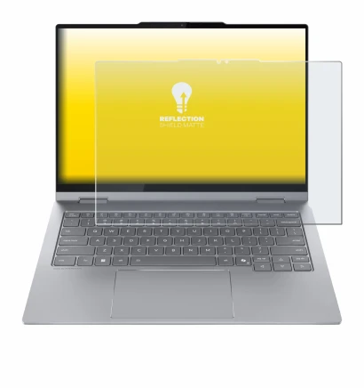 Immagine del dispositivo Lenovo ThinkBook 14 2-in-1 Gen 5 con un'ampia varietà di protezioni per lo schermo.