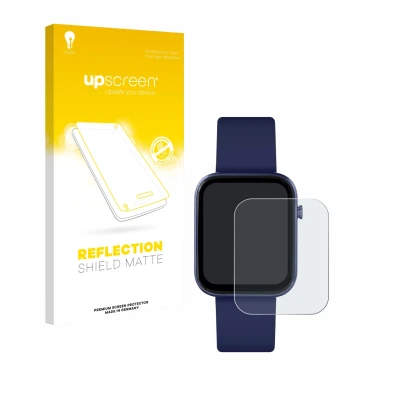 Parte frontale di una confezione del prodotto con il logo del marchio upscreen. Accanto è raffigurato il dispositivo Reflex Ac