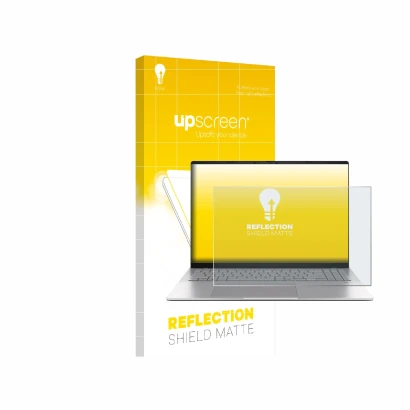 Parte frontale di una confezione del prodotto con il logo del marchio upscreen. Accanto è raffigurato il dispositivo ASUS Vivo