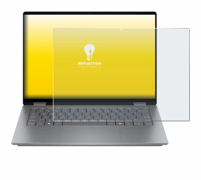 Immagine del dispositivo HP OmniBook X Flip 14 con un'ampia varietà di protezioni per lo schermo.
