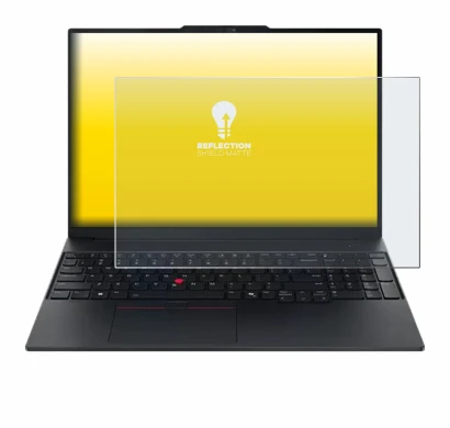 Immagine del dispositivo Lenovo ThinkPad E16 Gen 3 con un'ampia varietà di protezioni per lo schermo.