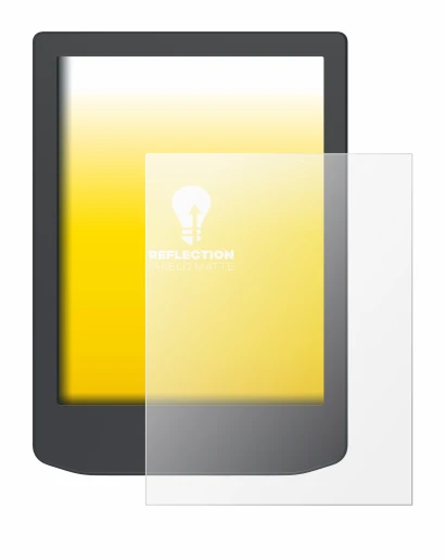 Immagine del dispositivo PocketBook Verse Lite con un'ampia varietà di protezioni per lo schermo.