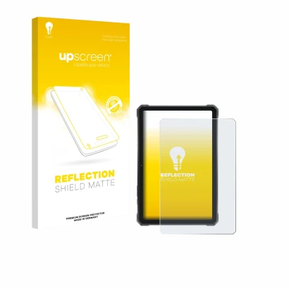 Parte frontale di una confezione del prodotto con il logo del marchio upscreen. Accanto è raffigurato il dispositivo Hotwav R9