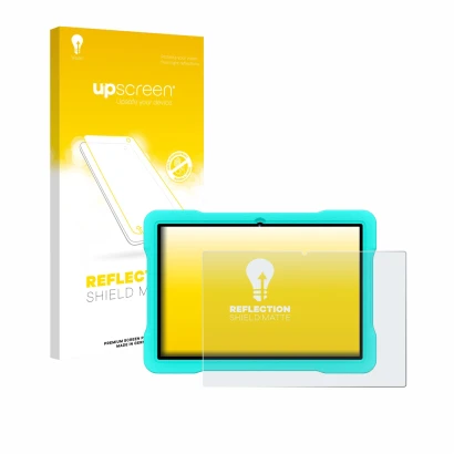 Parte frontale di una confezione del prodotto con il logo del marchio upscreen. Accanto è raffigurato il dispositivo UJJ U8 co