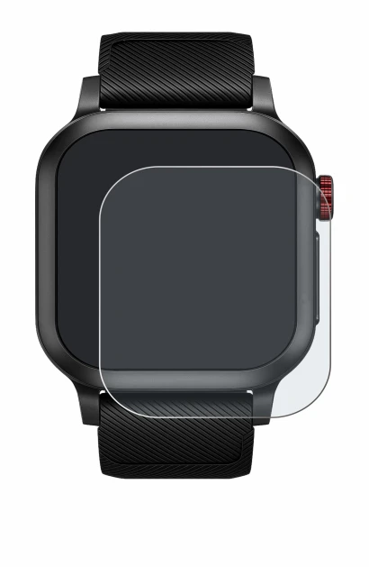 Immagine del dispositivo Haylou Iron Neo 1.95" con un'ampia varietà di protezioni per lo schermo.