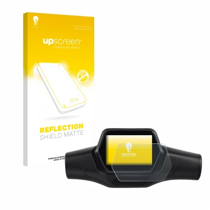 Parte frontale di una confezione del prodotto con il logo del marchio upscreen. Accanto è raffigurato il dispositivo Segway Ni