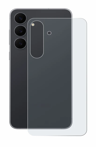 Immagine del dispositivo Samsung Galaxy S25 FE (Posteriore) con un'ampia varietà di protezioni per lo schermo.