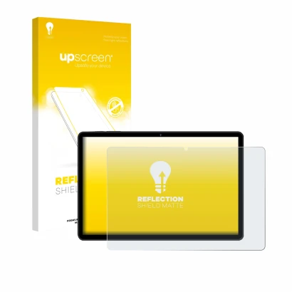 Parte frontale di una confezione del prodotto con il logo del marchio upscreen. Accanto è raffigurato il dispositivo RUSHAR M9