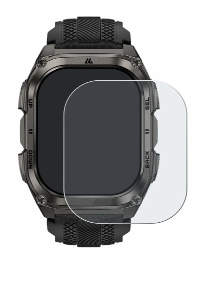 Immagine del dispositivo Kospet Tank M4 con un'ampia varietà di protezioni per lo schermo.