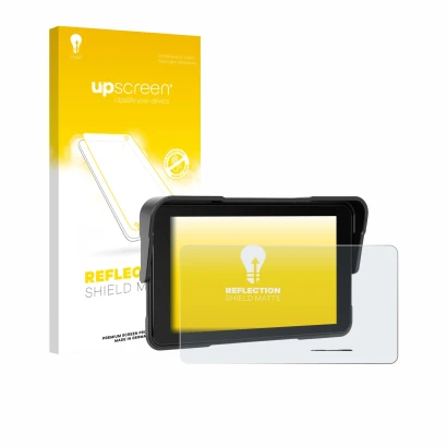 Parte frontale di una confezione del prodotto con il logo del marchio upscreen. Accanto è raffigurato il dispositivo Sixwin P2