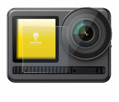 Immagine del dispositivo Akaso Brave 8 (Fronte Display) con un'ampia varietà di protezioni per lo schermo.