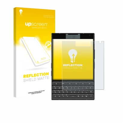 Parte frontale di una confezione del prodotto con il logo del marchio upscreen. Accanto è raffigurato il dispositivo Unihertz