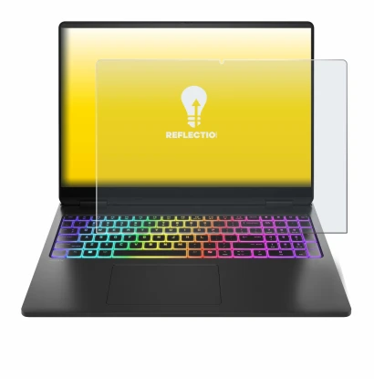 Immagine del dispositivo HP Omen Max 16 con un'ampia varietà di protezioni per lo schermo.