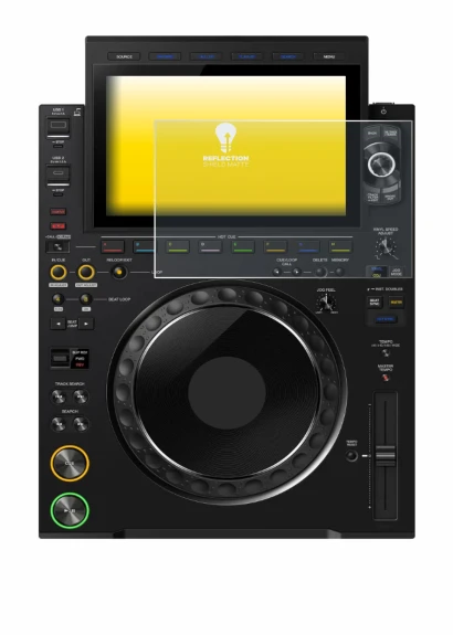 Immagine del dispositivo Pioneer CDJ 3000X con un'ampia varietà di protezioni per lo schermo.