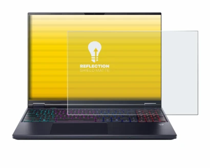 Immagine del dispositivo Acer Predator Helios Neo 16 AI con un'ampia varietà di protezioni per lo schermo.