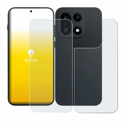 Immagine del dispositivo OnePlus 15 (Fronte+Retro) con un'ampia varietà di protezioni per lo schermo.