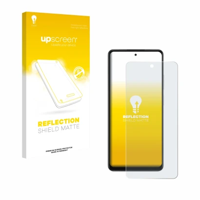 Parte frontale di una confezione del prodotto con il logo del marchio upscreen. Accanto è raffigurato il dispositivo Oppo A5x
