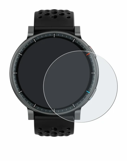 Immagine del dispositivo Amazfit Active Max con un'ampia varietà di protezioni per lo schermo.