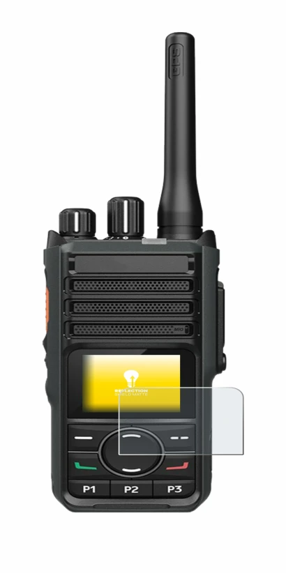 Immagine del dispositivo Hytera HP565 con un'ampia varietà di protezioni per lo schermo.