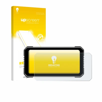 Parte frontale di una confezione del prodotto con il logo del marchio upscreen. Accanto è raffigurato il dispositivo Vtopek MT