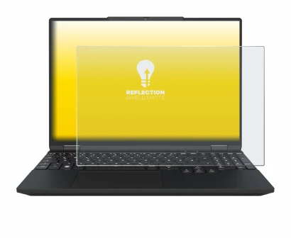 Immagine del dispositivo Tuxedo InfinityBook Max 15 Gen 10 con un'ampia varietà di protezioni per lo schermo.