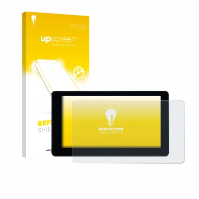 Parte frontale di una confezione del prodotto con il logo del marchio upscreen. Accanto è raffigurato il dispositivo Zontes 36