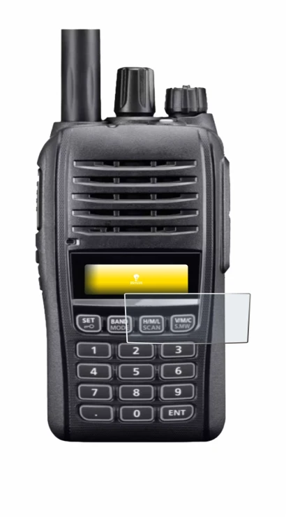 Immagine del dispositivo Icom IC-T10 con un'ampia varietà di protezioni per lo schermo.