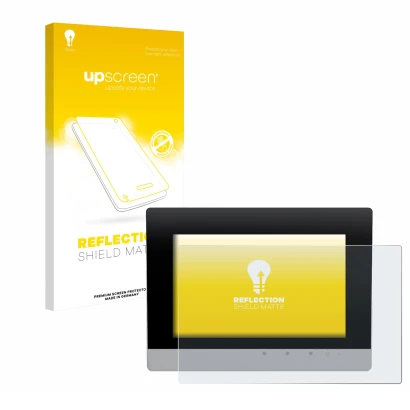 Parte frontale di una confezione del prodotto con il logo del marchio upscreen. Accanto è raffigurato il dispositivo WAGO Touc