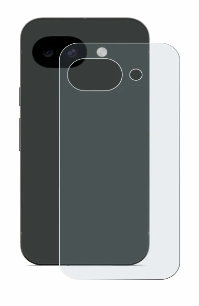Immagine del dispositivo Google Pixel 10a (Posteriore) con un'ampia varietà di protezioni per lo schermo.