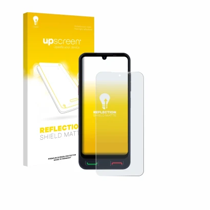 Parte frontale di una confezione del prodotto con il logo del marchio upscreen. Accanto è raffigurato il dispositivo SPC Zeus