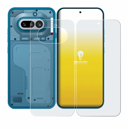 Immagine del dispositivo Nothing Phone (4a) (Fronte+Retro) con un'ampia varietà di protezioni per lo schermo.